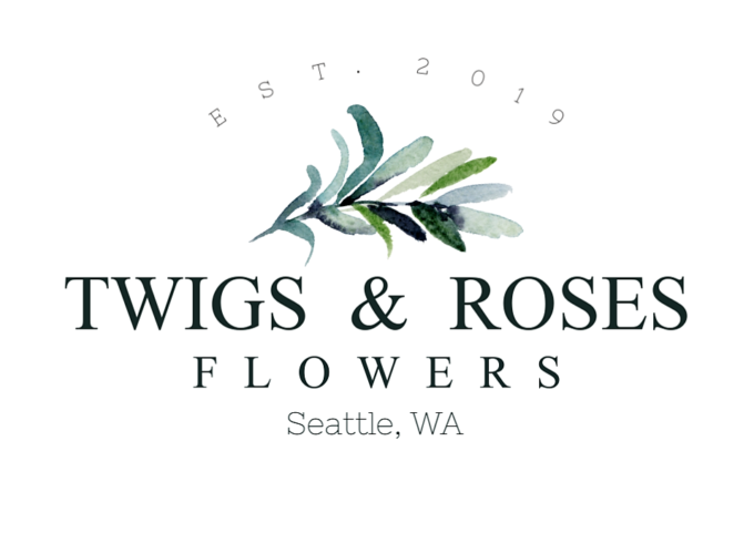 twigs and roses logo Florist Logos
