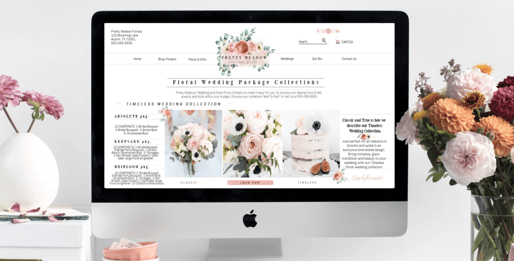 Florist Website Wedding Packages