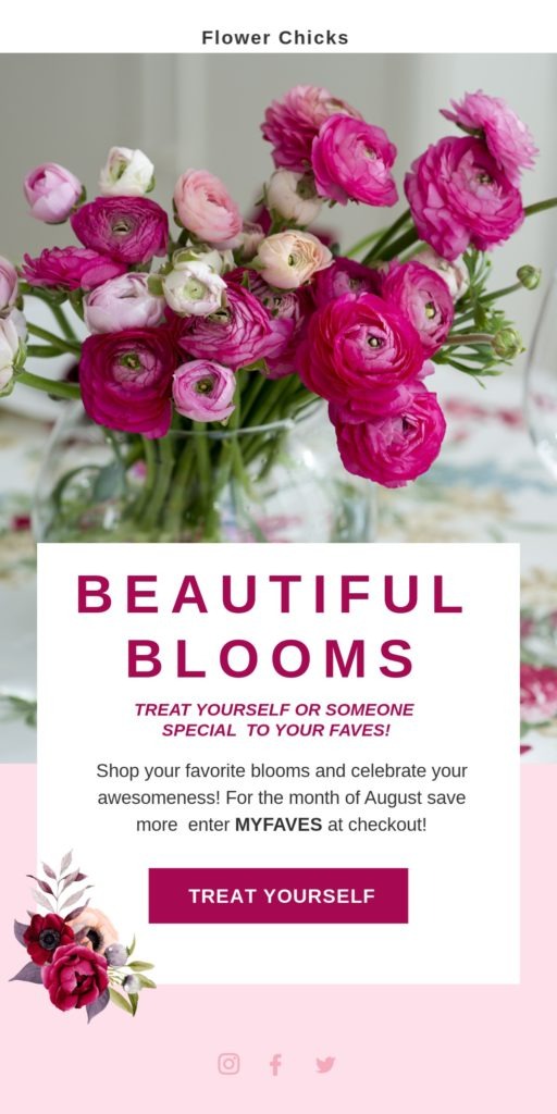 August Florist Email Marketing Sample