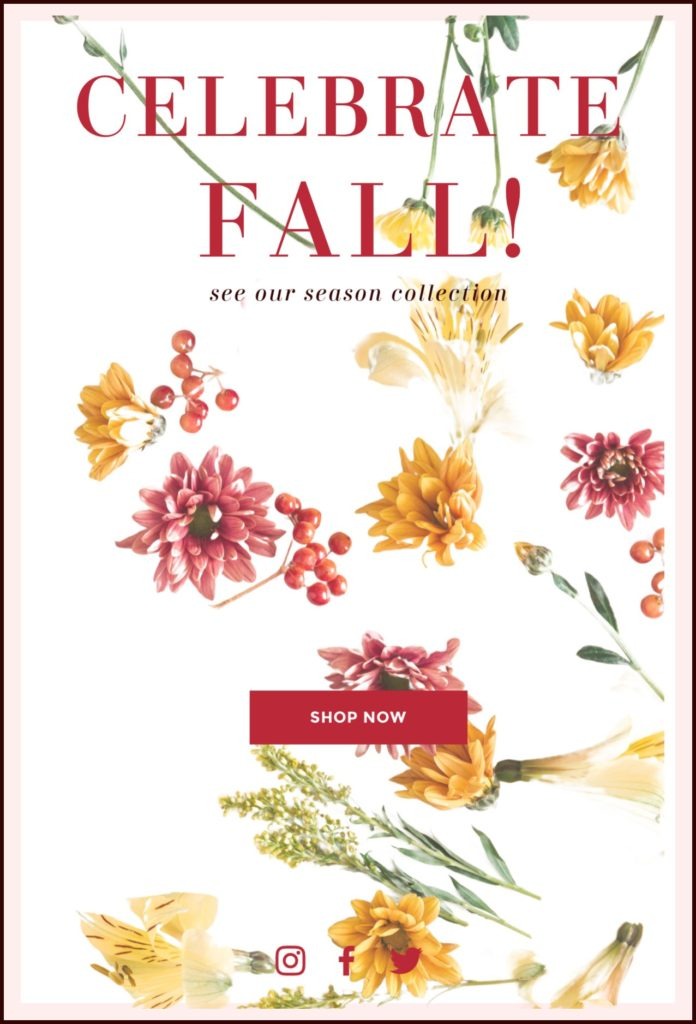 Fall Florist Email Marketing Sample