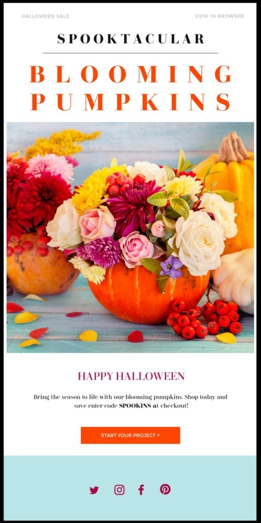 Halloween Florist Email Marketing Sample