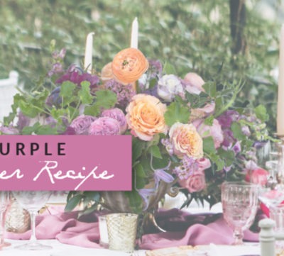 Peach & Purple Flower Compote Recipe: Florist Know How